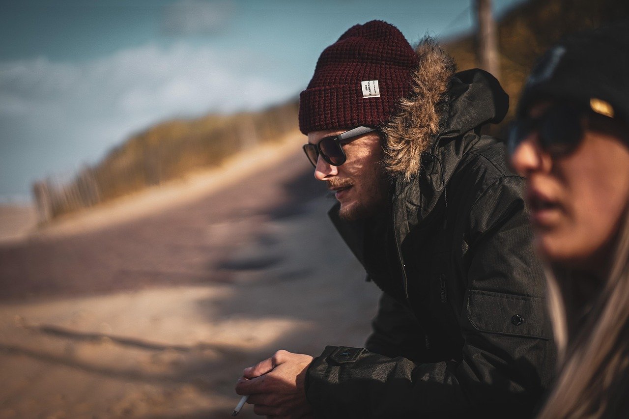man, beach, outdoors, hat, sunglasses, smoking, vacation, nature, holland, netherlands, zandvoort, bloemendaal